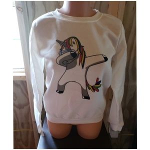 Dabbing Unicorn Sweatshirt L